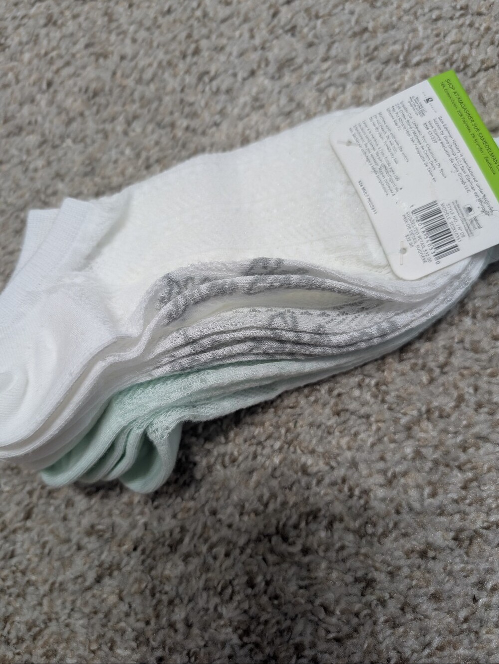 Sam Edelman Lace Cotton No Show Ankle Socks (6 Pairs) - Picture 6 of 6